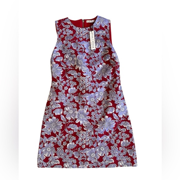 Alice + Olivia Coley Floral Mini Dress Ruby Multi size 2 - Picture 7 of 11